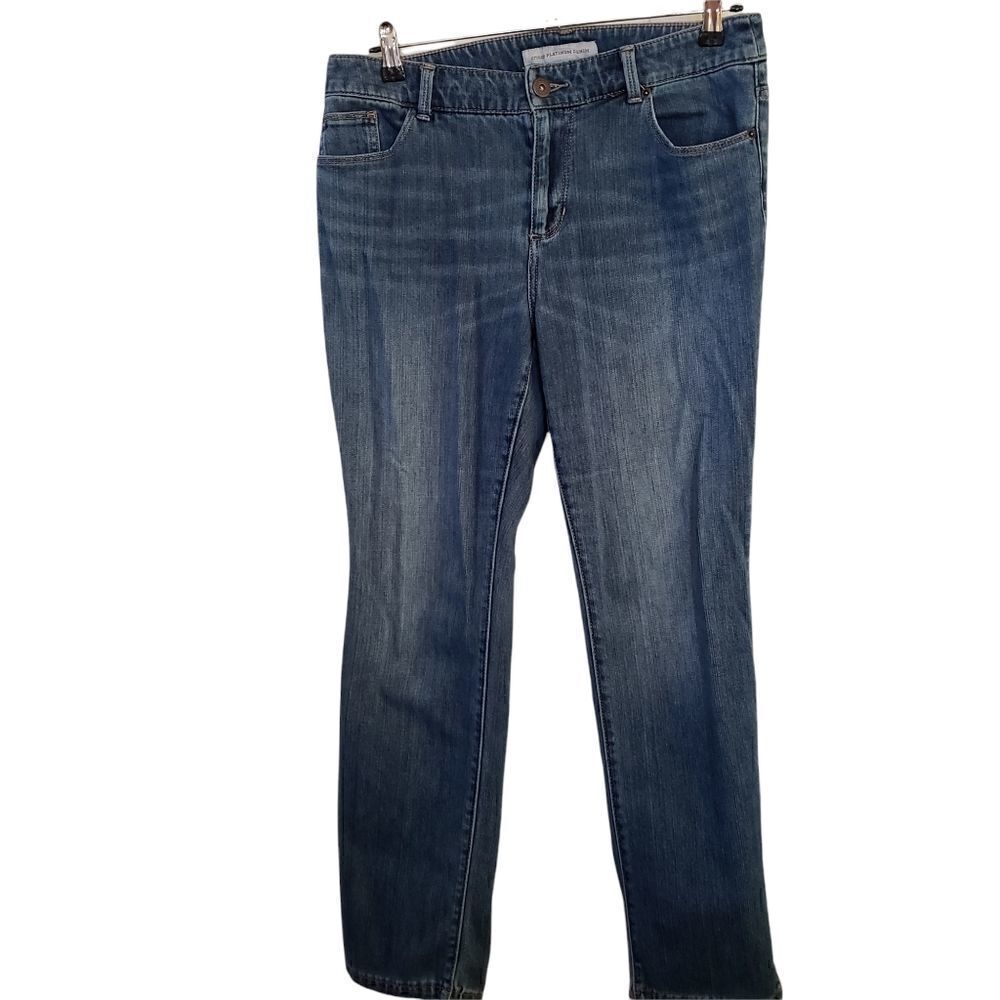 Chico's Platinum Denim Straight Leg Jeans